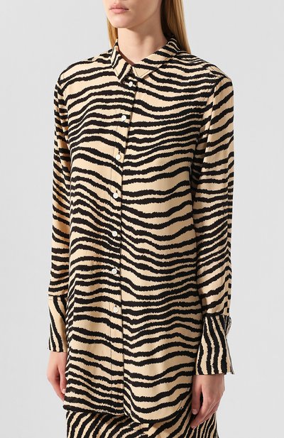 Рубашка из смеси вискозы и шелка BY MALENE BIRGER, арт. Q66961011/LIKARAH, фото 3