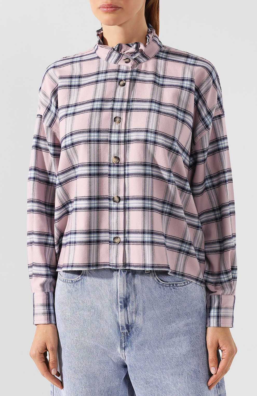Хлопковая рубашка ISABEL MARANT ETOILE, арт. CH0544-19A029E/ILARIA, фото 3