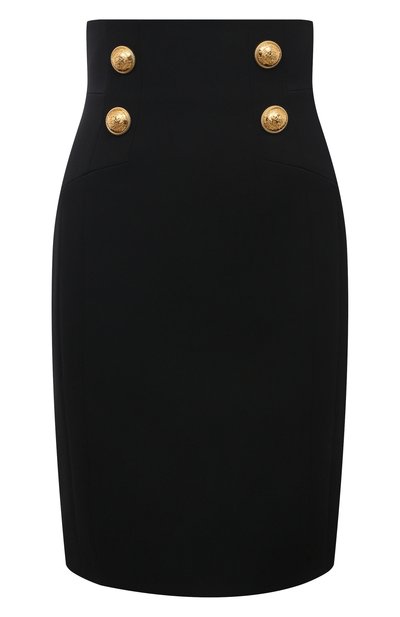 Женская шерстяная юбка BALMAIN, арт. YF1LC060WB05