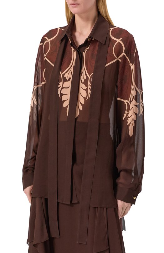 Блузка из вискозы Elie Saab SH130PF25VI006 Коричневый  SH130PF25VI006 Фото 3