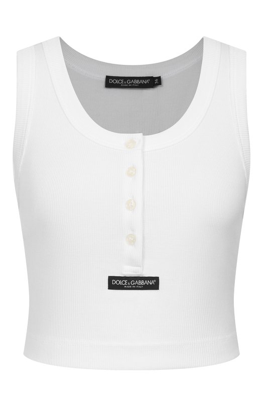Хлопковая майка Dolce & Gabbana F8W42T/FU7AV Белый F8W42T/FU7AV