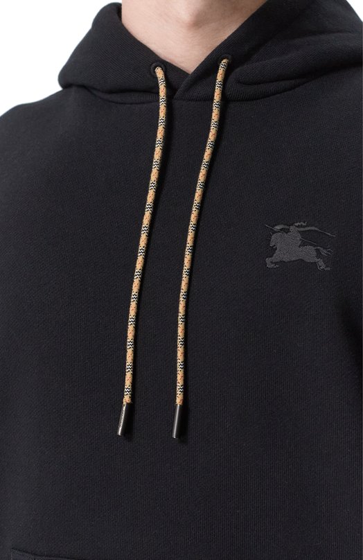 Хлопковое худи Burberry 8119053 Чёрный  8119053 Фото 5