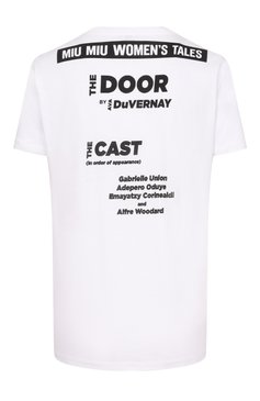 Хлопковая футболка MIU MIU, арт. MJN053-1QD2-F0009, фото 2