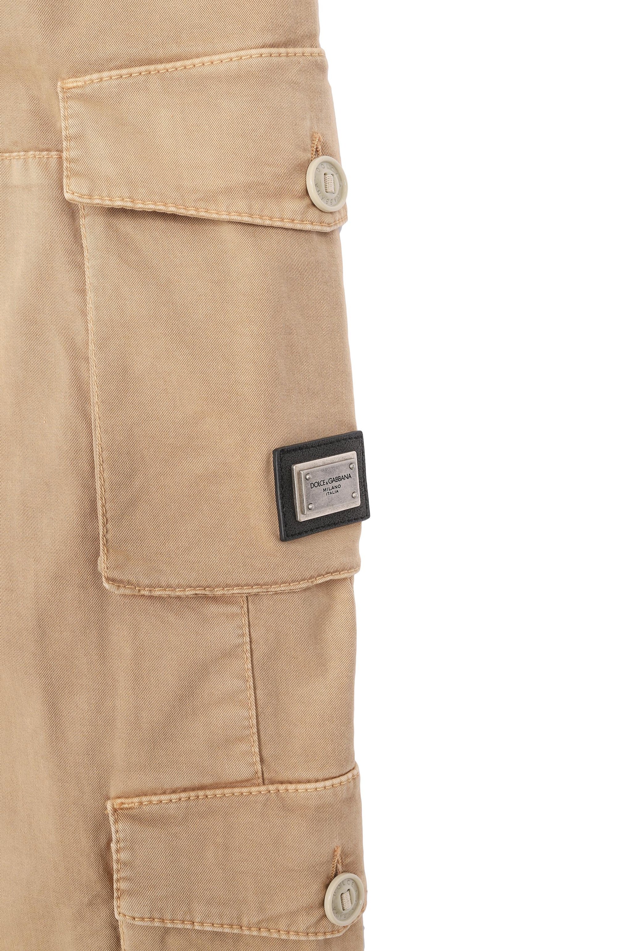 Хлопковые брюки-карго DOLCE & GABBANA, арт. L45P16/LY103, фото 3