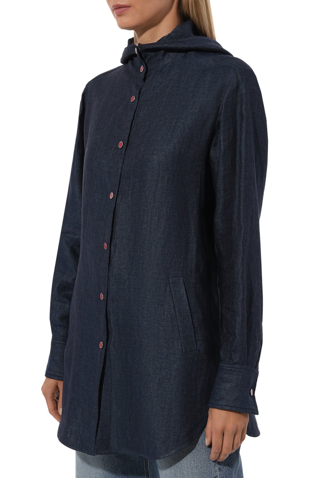 Льняная рубашка KITON, арт. D57444H08442, фото 3