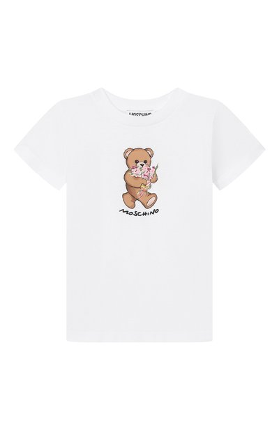 Хлопковая футболка MOSCHINO, арт. HGM06K/LAA02_001