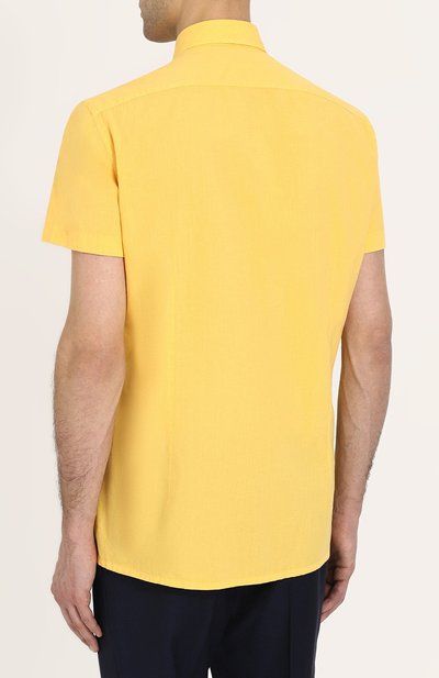 Рубашка с короткими рукавами и смеси хлопка и льна KITON, арт. UMCNERH0637302000, фото 4