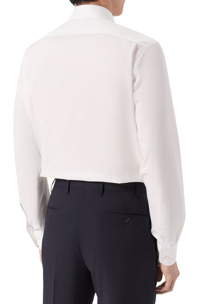 Хлопковая сорочка CORNELIANI белого цвета по цене 29950 руб., арт. 27P100/2711625, фото 4 Хлопковая сорочка CORNELIANI, арт. 27P100/2711625, фото 4
