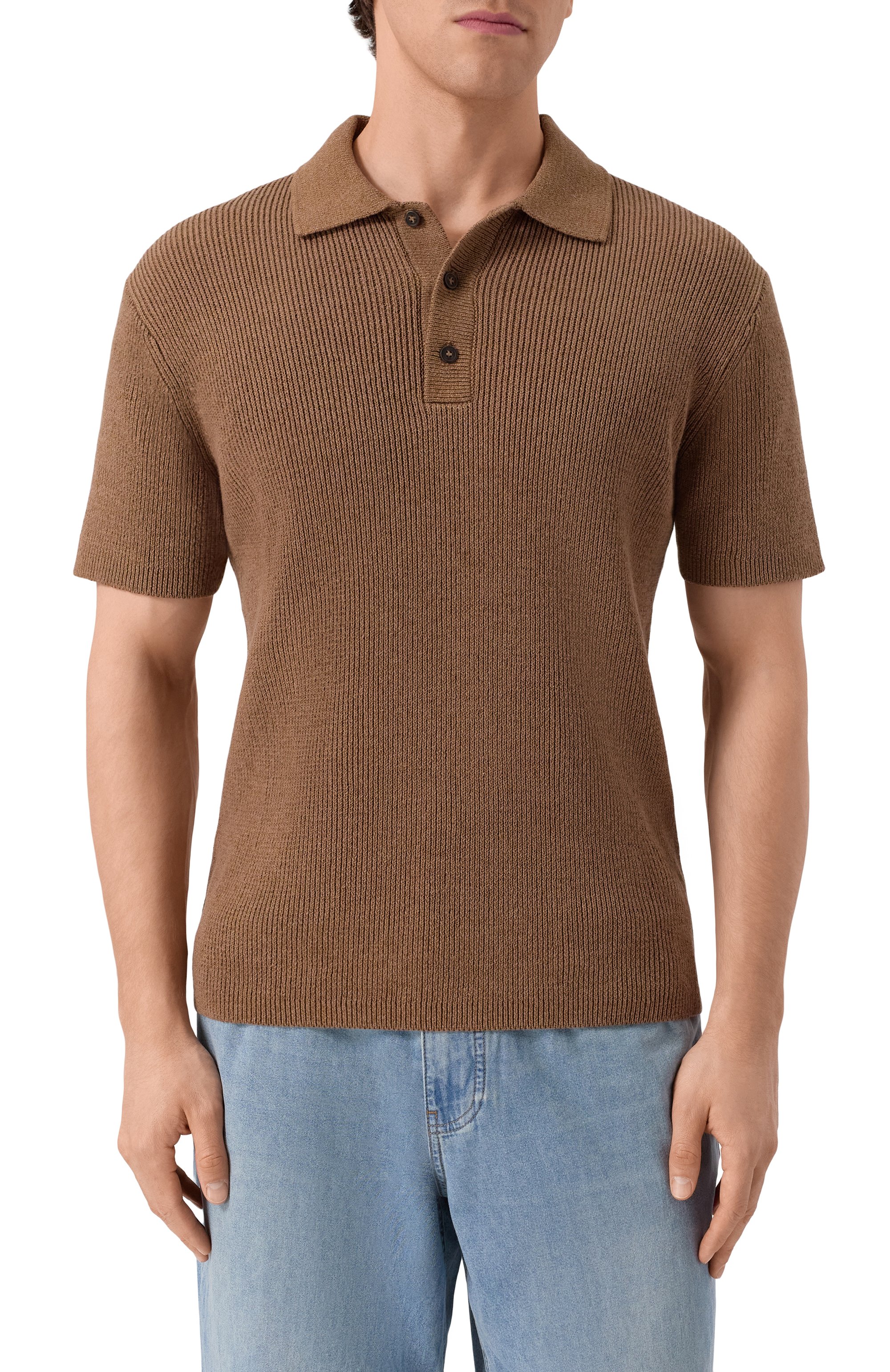 Поло изо льна и хлопка 12 STOREEZ, арт. 132838, фото 3