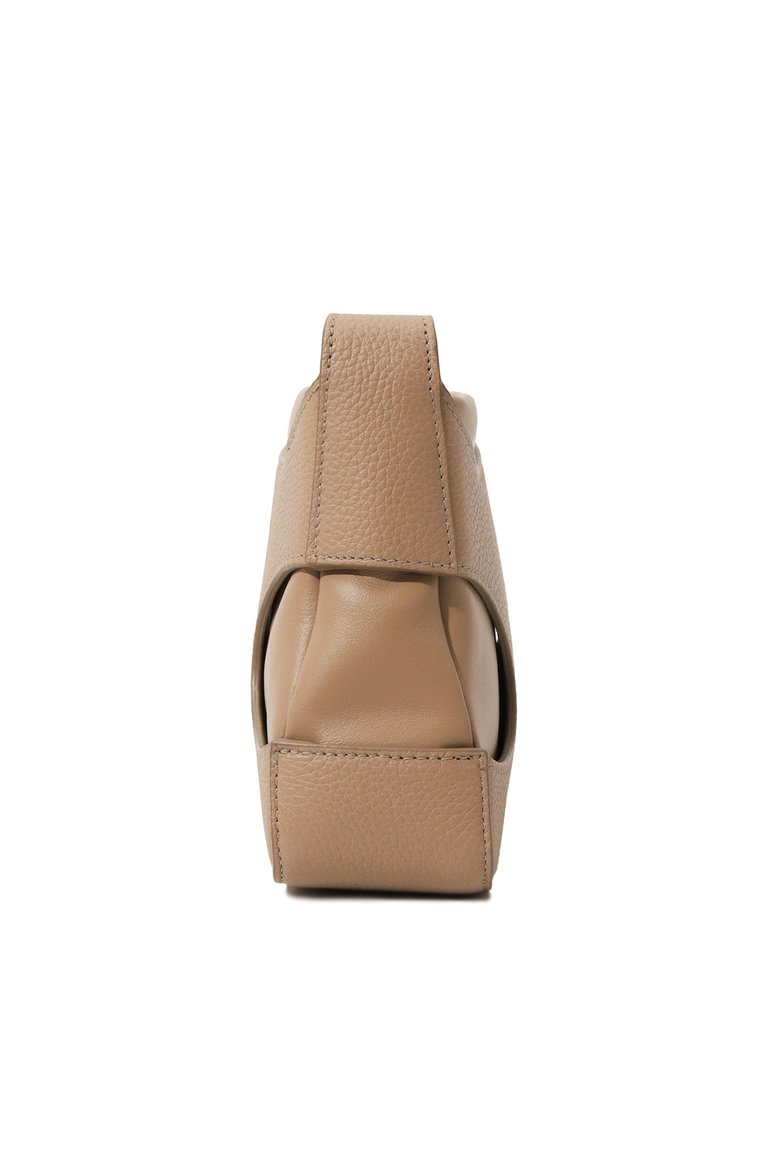 Женская сумка cut out FERRAGAMO бежевого цвета, арт. 214956/763399 | Фото 4 (Размер: small; Ремень/цепочка: На ремешке; Материал: Натуральная кожа)
