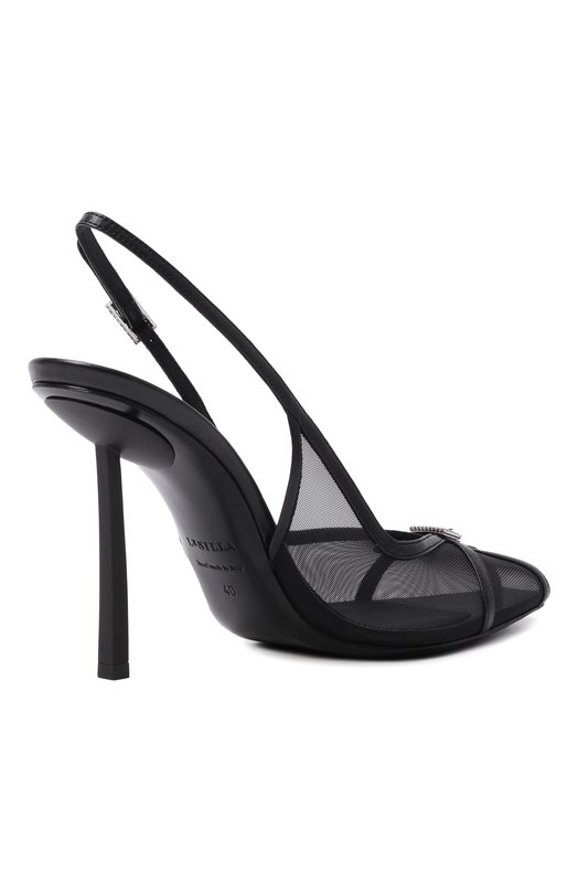 Комбинированные босоножки Vittoria 100 Le Silla 3460D090BXPPNEM Чёрный  3460D090BXPPNEM Фото 5