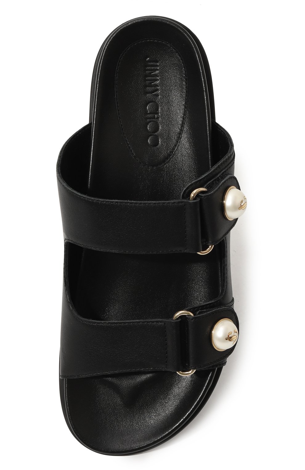 Кожаные шлепанцы fayence JIMMY CHOO, арт. FAYENCE SANDAL/SQM, фото 6