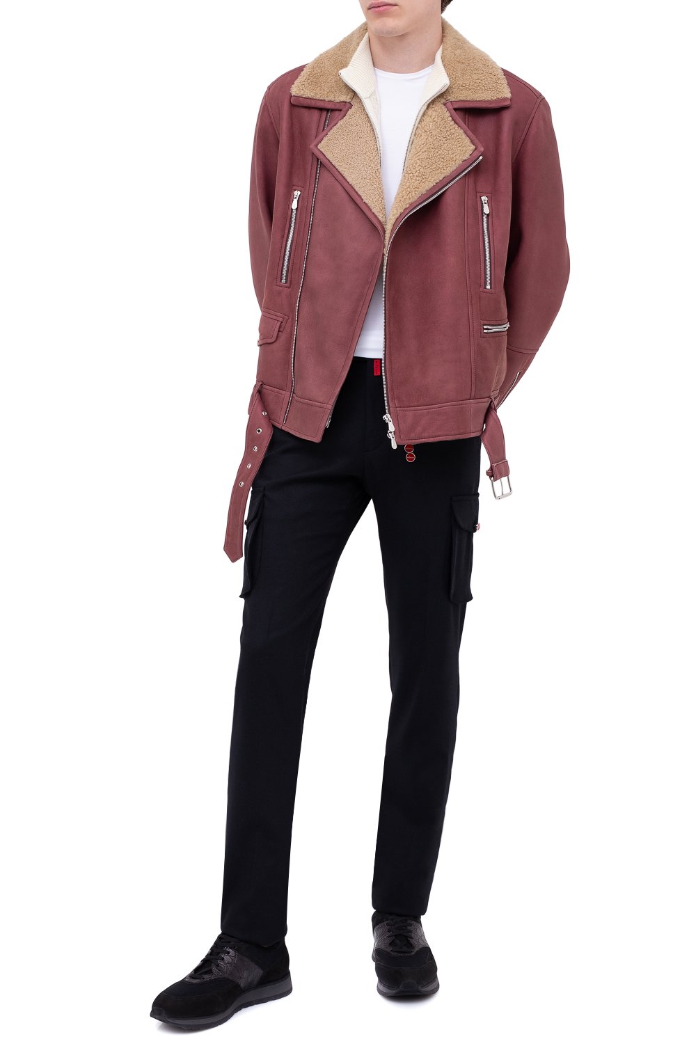 Шерстяные брюки-карго KITON, арт. UFPPCAK01T88, фото 2