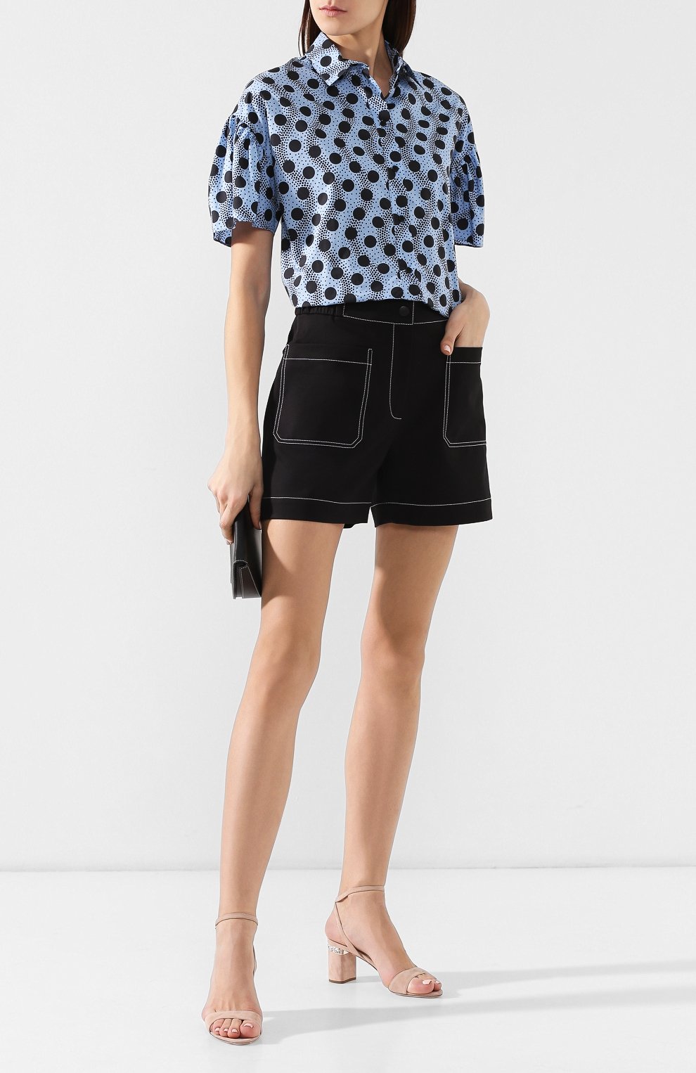 Хлопковые шорты KENZO черного цвета по цене 21750 руб., арт. 2SH0435AR, фото 2 Хлопковые шорты KENZO, арт. 2SH0435AR, фото 2