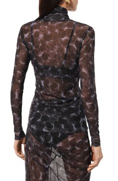 Женская водолазка DRIES VAN NOTEN фиолетового цвета, арт. 242-011129-9605 | Фото 4 (Драгоценные камни: Проставлено; Длина (для топов): Стандартные; Материал внешний: Синтетический материал; Материал сплава: Проставлено; Рукава: Длинные; Женское Кросс-КТ: Водолазка-одежда; Стили: Кэжуэл)