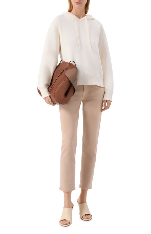 Хлопковое худи N21 E021/4040 Кремовый  E021/4040 Фото 2