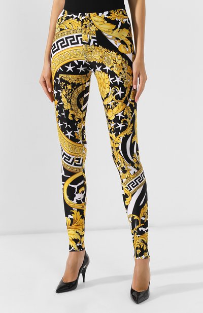 Легинсы с принтом VERSACE разноцветного цвета по цене 67250 руб., арт. A83807/A231251, фото 3 Легинсы с принтом VERSACE, арт. A83807/A231251, фото 3