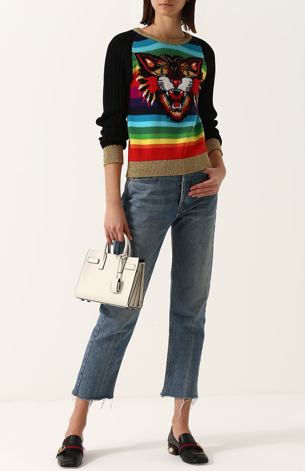 Шерстяной пуловер в полоску с круглым вырезом GUCCI, арт. 478654/X5Z05, фото 2