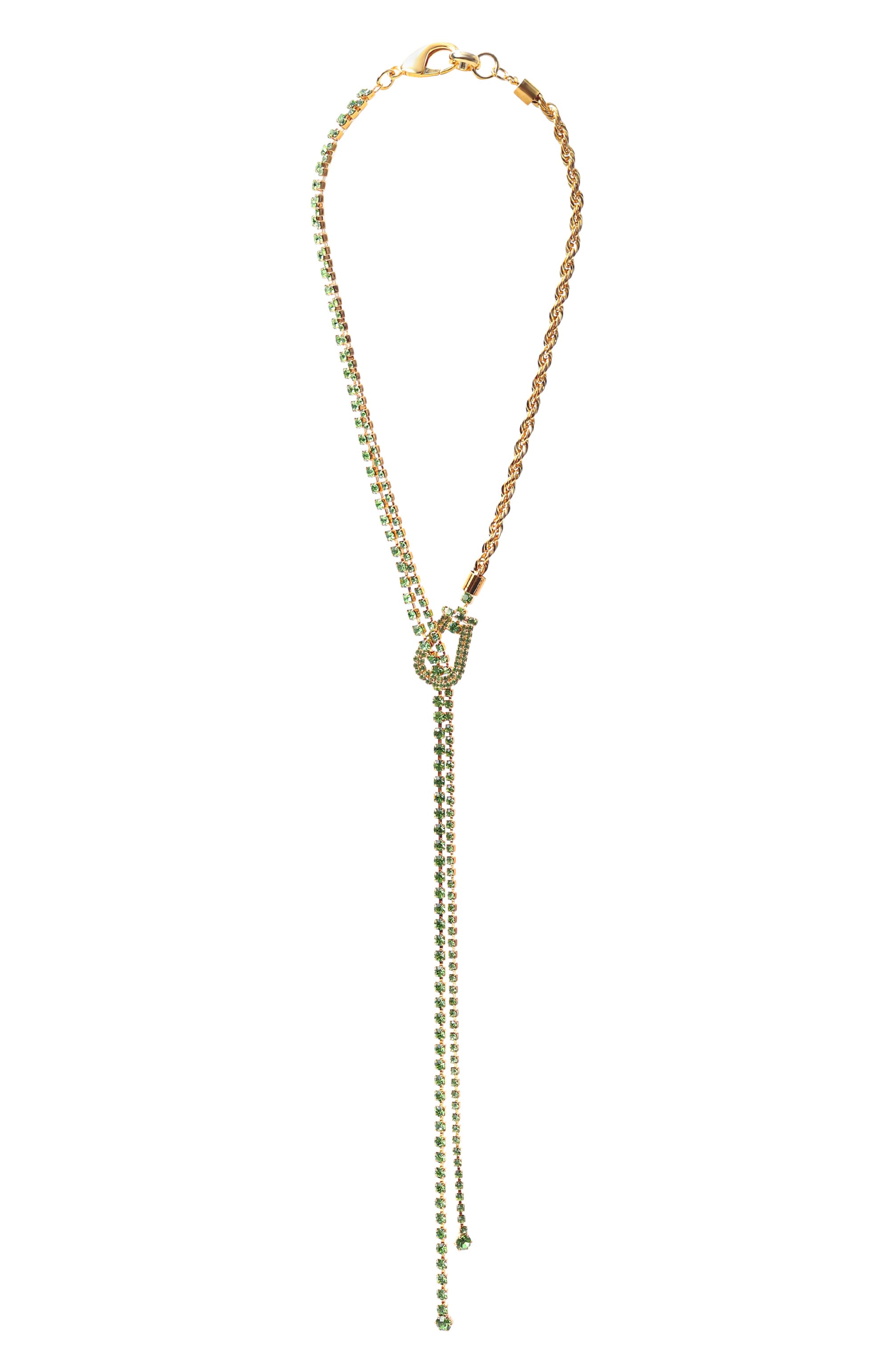 Колье CRYSTALLINE JEWELLERY зеленого цвета по цене 15840 руб., арт. 587Y, фото 1 Колье CRYSTALLINE JEWELLERY, арт. 587Y, фото 1