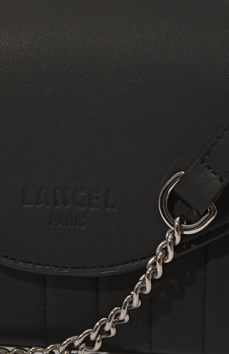 Женские кошелек на цепочке rodeo LANCEL черного цвета, арт. A12340 | Фото 3 (Материал: Натуральная кожа; Материал сплава: Проставлено; Нос: Не проставлено)