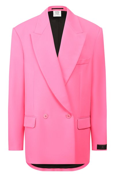 Женский двубортный жакет VETEMENTS, арт. SS20JA263 1352/W/FLU0 PINK