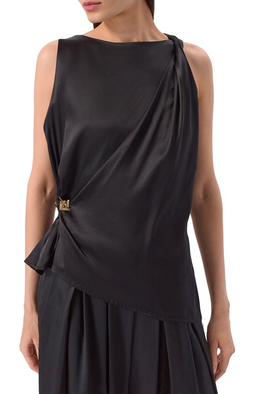 Атласный топ Daname 726SS7833S Чёрный  726SS7833S Фото 3