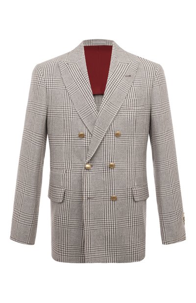 Мужской пиджак изо льна и шерсти BRUNELLO CUCINELLI, арт. MG4977BPDE