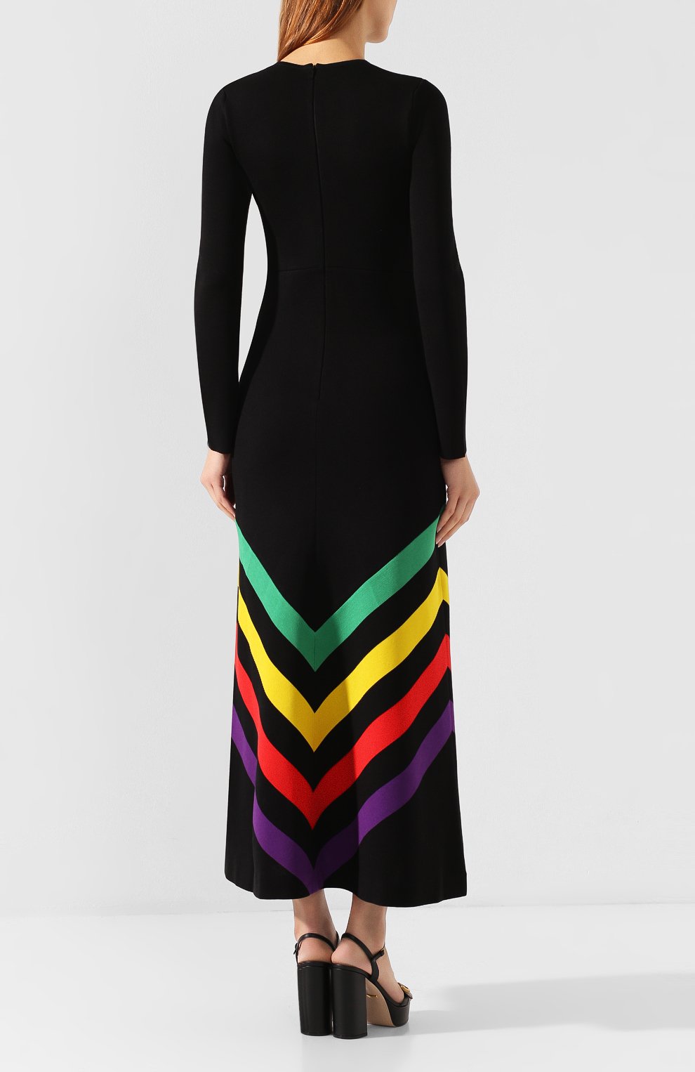 Платье из смеси шелка и хлопка GUCCI, арт. 574193/XKART, фото 4