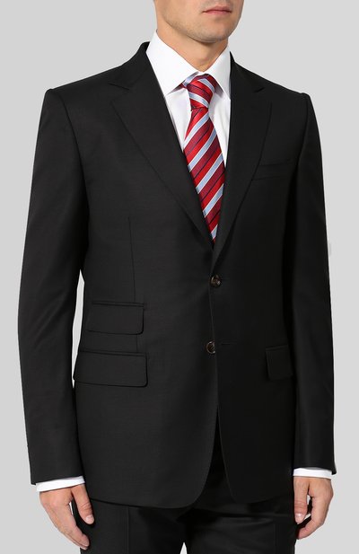 Шерстяной костюм с пиджаком на двух пуговицах GUCCI, арт. 450542/Z421E, фото 2