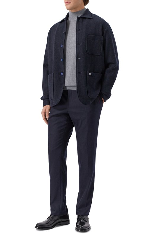 Куртка-рубашка из шерсти и кашемира Stefano Ricci SP007986/WC005R Синий  SP007986/WC005R Фото 2