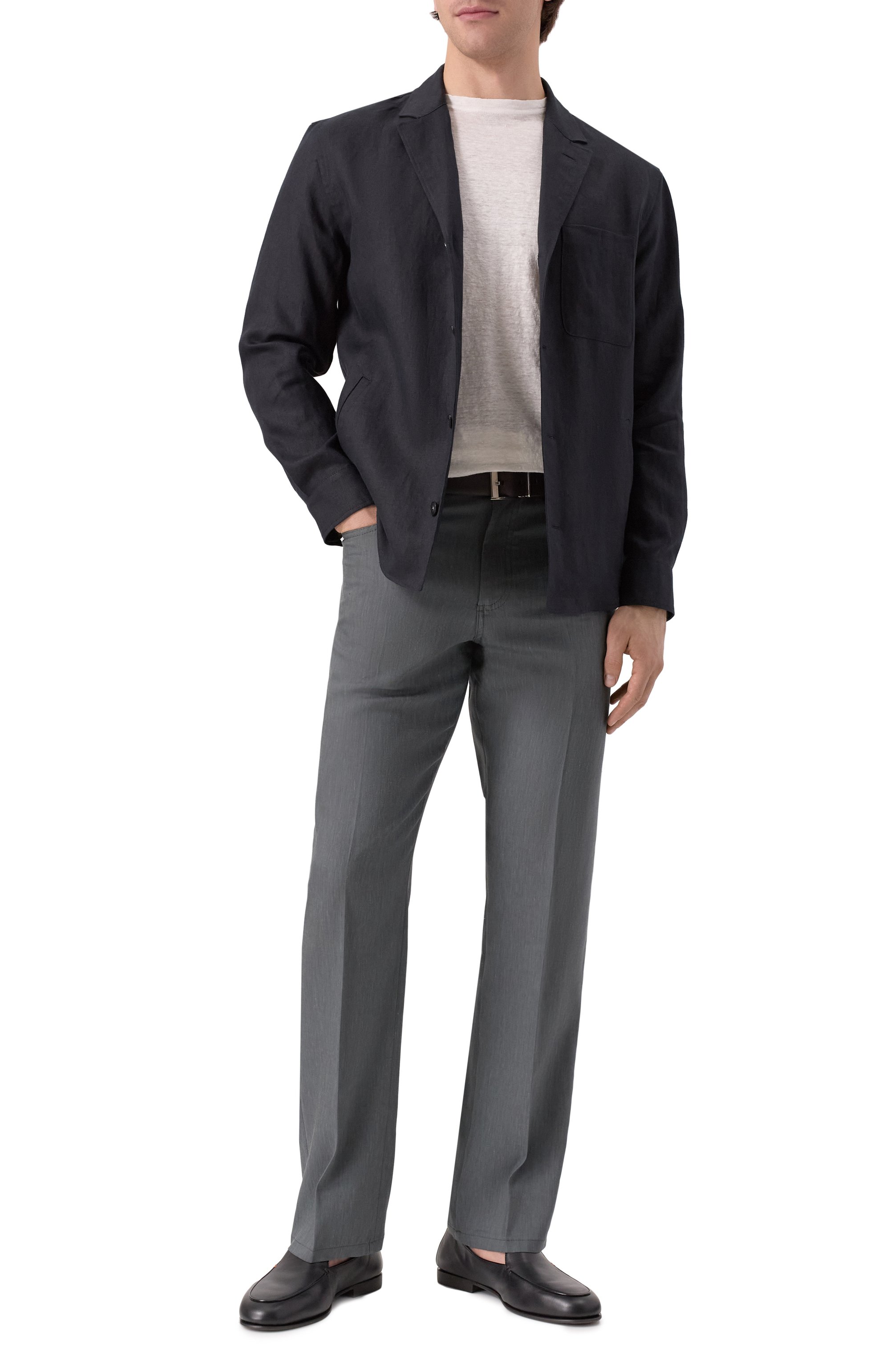 Кожаные лоферы vibe SANTONI, арт. MGEG19088SM0MMEM, фото 2