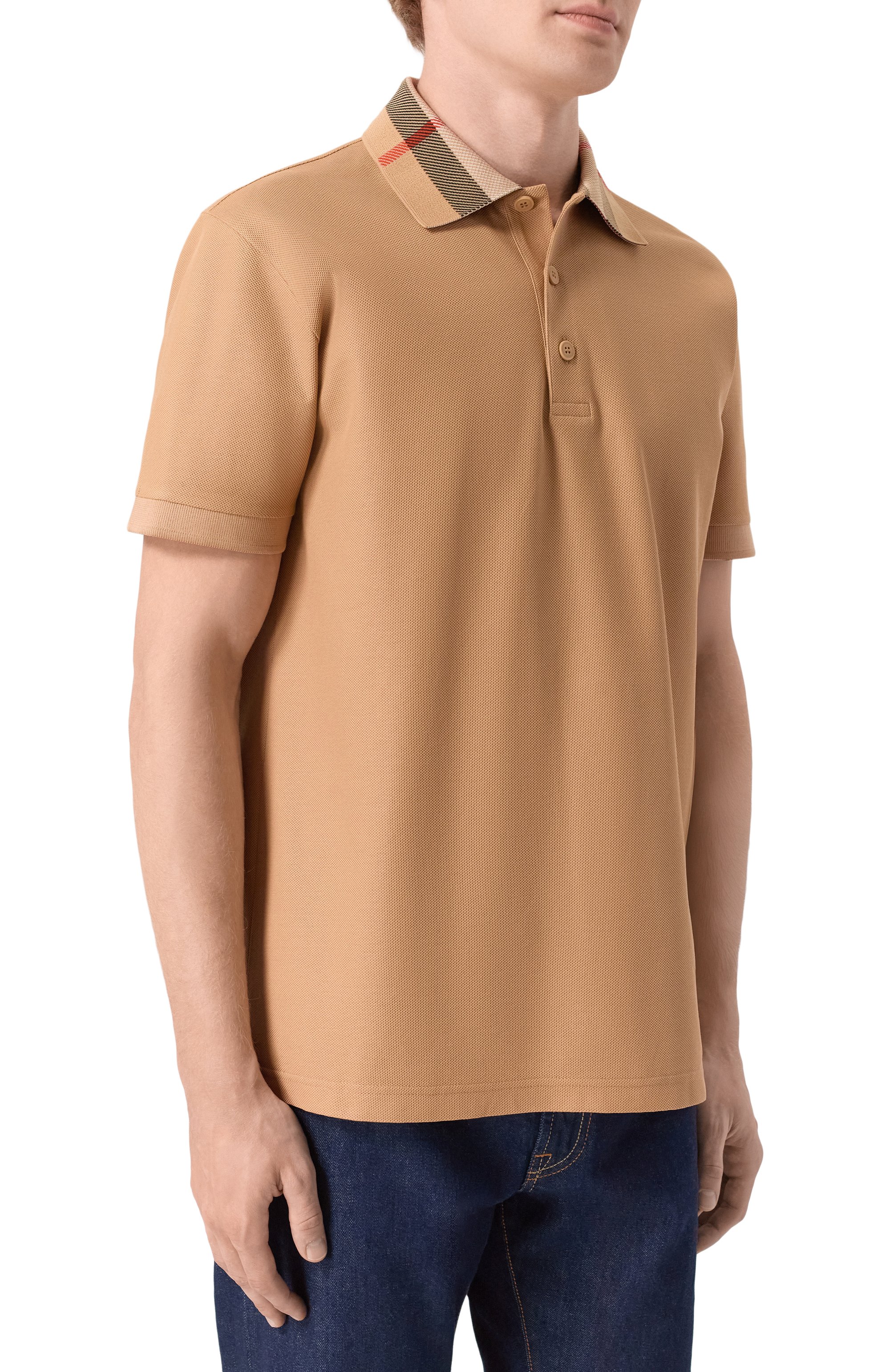 Хлопковое поло BURBERRY бежевого цвета по цене 75450 руб., арт. 8095924, фото 3 Хлопковое поло BURBERRY, арт. 8095924, фото 3