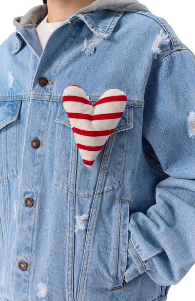 Джинсовая куртка FORTE DEI MARMI COUTURE голубого цвета по цене 55600 руб., арт. 25SF5367, фото 5 Джинсовая куртка FORTE DEI MARMI COUTURE, арт. 25SF5367, фото 5