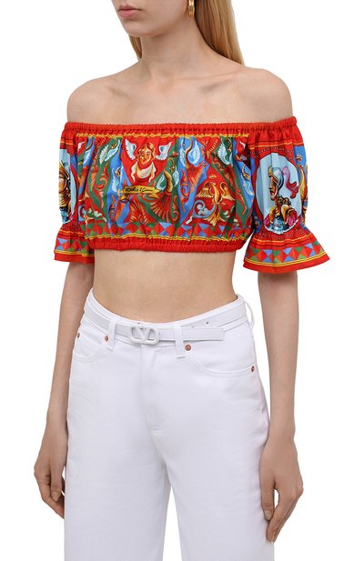 Хлопковый топ DOLCE & GABBANA, арт. F7U66T/GDS11, фото 3