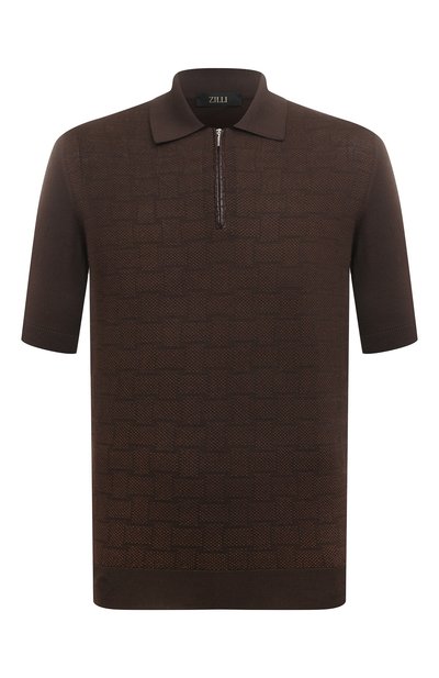 Мужская поло из шелка и хлопка ZILLI, арт. KZP002M0153VINT00