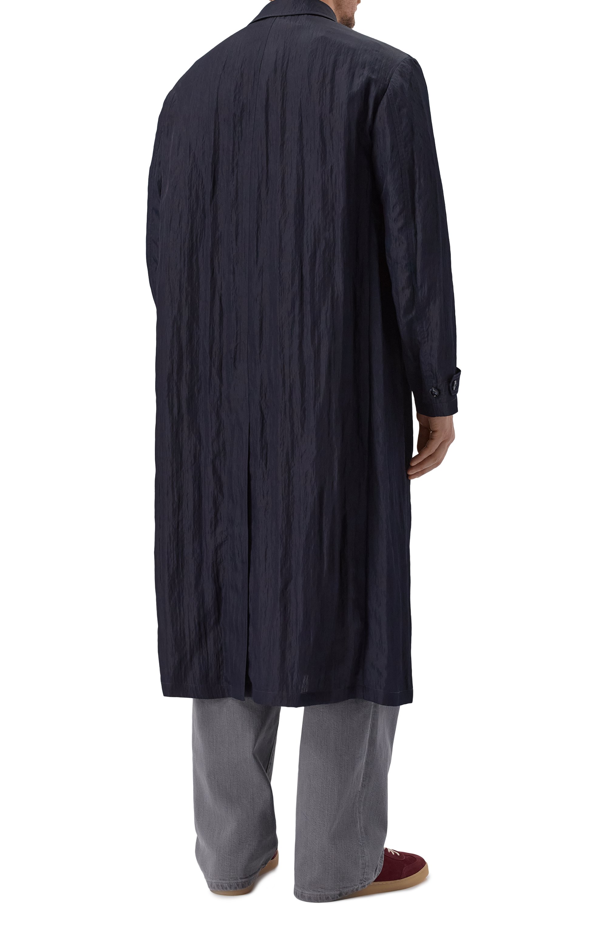 Плащ из вискозы GIORGIO ARMANI темно-синего цвета по цене 411000 руб., арт. GM003172/TE20289, фото 5 Плащ из вискозы GIORGIO ARMANI, арт. GM003172/TE20289, фото 5