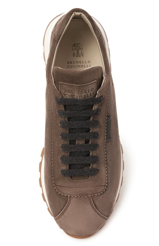 Замшевые кроссовки Brunello Cucinelli MZSFG2110P Коричневый  MZSFG2110P Фото 6