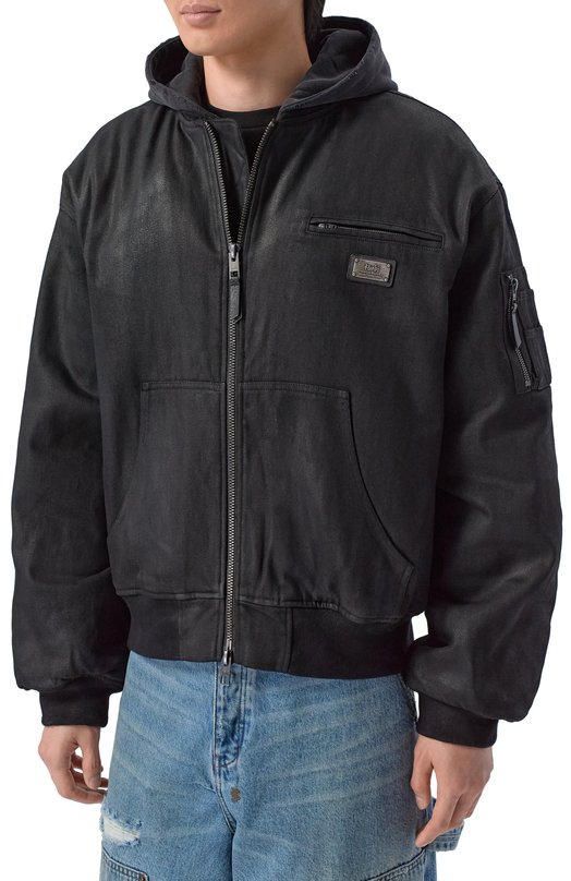 Хлопковый бомбер Ksubi MPS26JK003 Чёрный  MPS26JK003 Фото 3