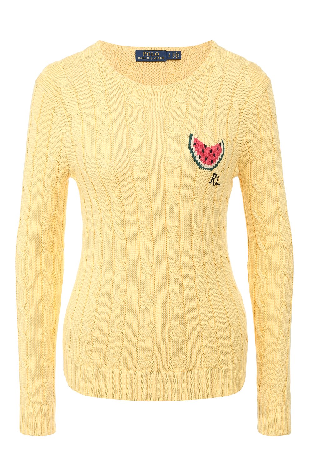 Хлопковый пуловер POLO RALPH LAUREN желтого цвета по цене 14900 руб., арт. 211752548, фото 1 Хлопковый пуловер POLO RALPH LAUREN, арт. 211752548, фото 1