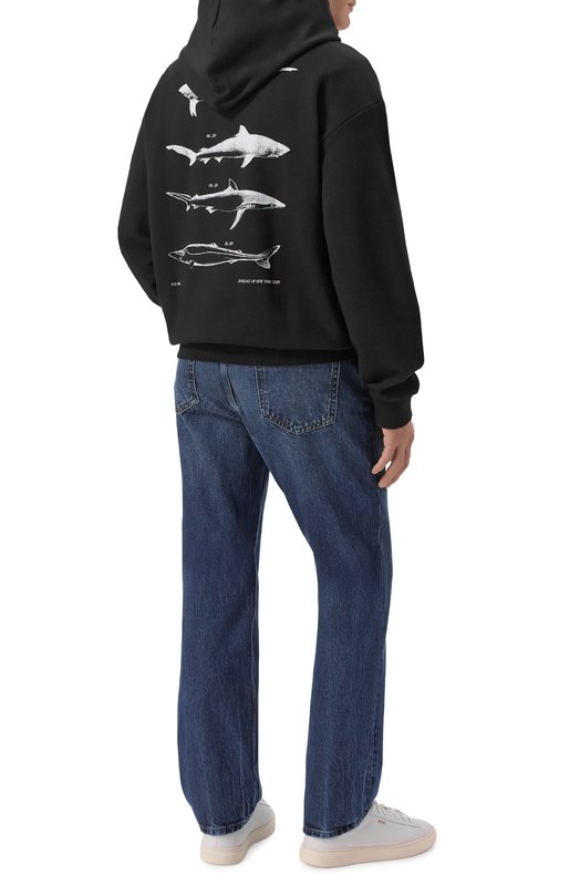 Хлопковое худи HUGO Blue 50554391 Чёрный  50554391 Фото 2