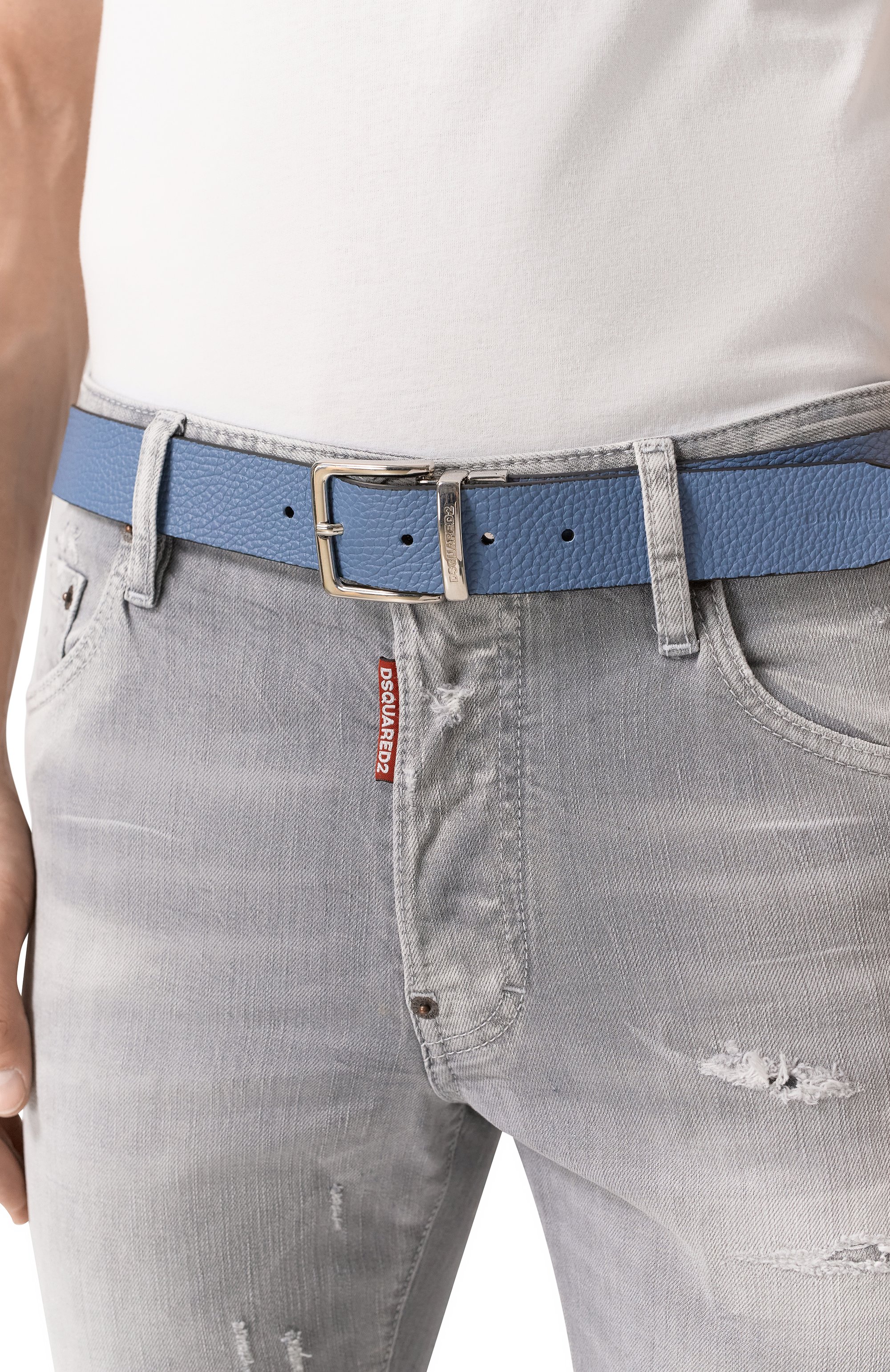 Двусторонний ремень DSQUARED2 черного цвета по цене 34700 руб., арт. BEM0659/01500001, фото 3 Двусторонний ремень DSQUARED2, арт. BEM0659/01500001, фото 3