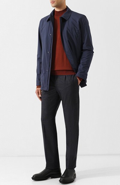 Шерстяные брюки прямого кроя LORO PIANA темно-синего цвета по цене 99000 руб., арт. FAI2471, фото 2 Шерстяные брюки прямого кроя LORO PIANA, арт. FAI2471, фото 2
