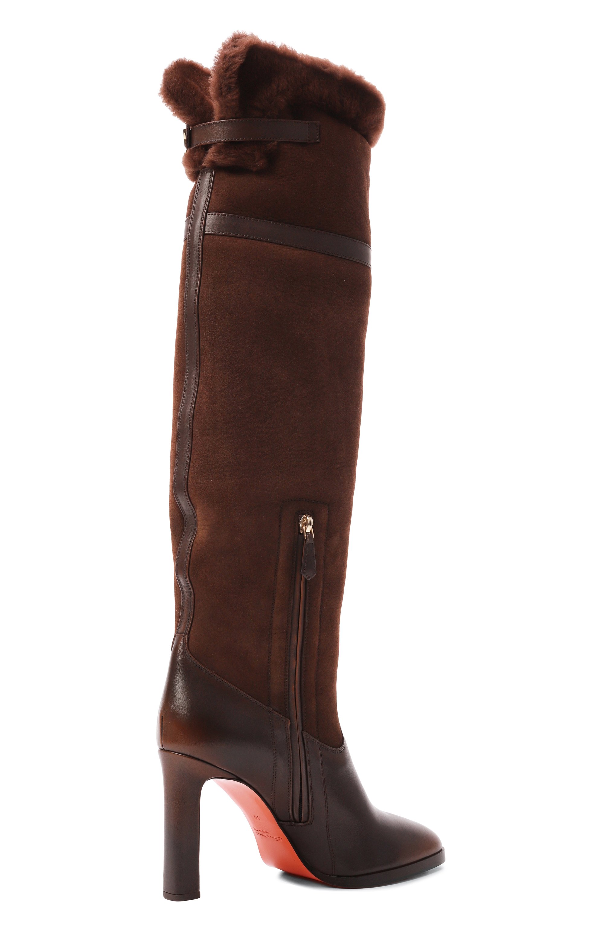 Кожаные ботфорты SANTONI, арт. WSAG71929HI2ARHG, фото 5