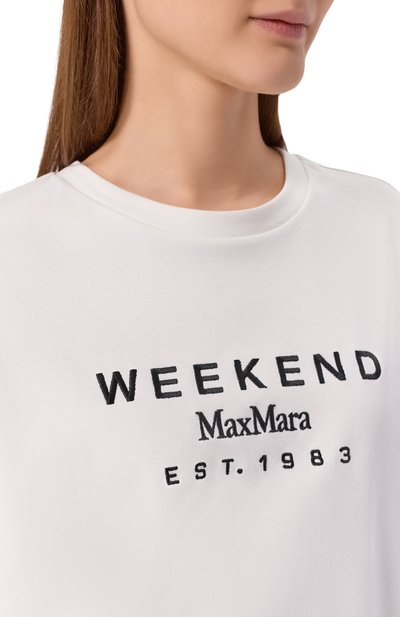 Хлопковая футболка WEEKEND MAX MARA, арт. WKDSABAT0, фото 5