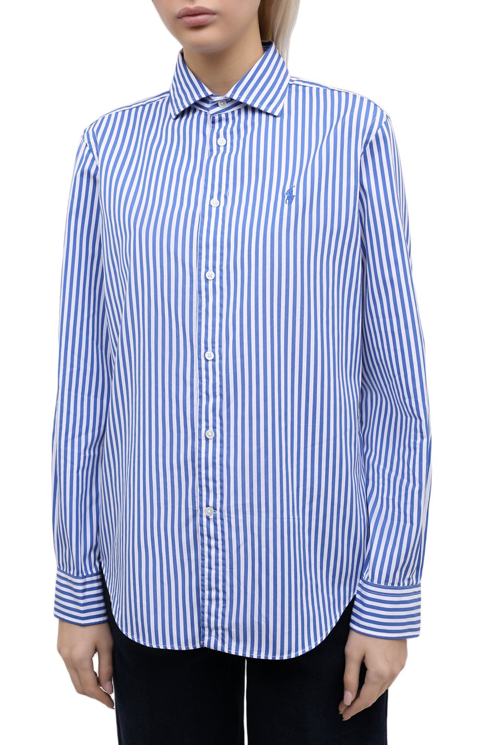 Хлопковая рубашка POLO RALPH LAUREN синего цвета по цене 13950 руб., арт. 211784161, фото 3 Хлопковая рубашка POLO RALPH LAUREN, арт. 211784161, фото 3