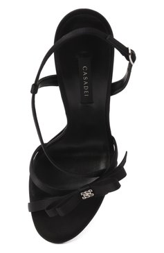 Женские текстильные босоножки julia girly 100 CASADEI черного цвета, арт. 1L300J1001/T0505 | Фото 6 (Драгоценные камни: Проставлено; Материал внешний: Текстиль; Материал внутренний: Натуральная кожа; Материал сплава: Проставлено; Подошва: Плоская; Каблук высота: Высокий; Каблук тип: Шпилька)