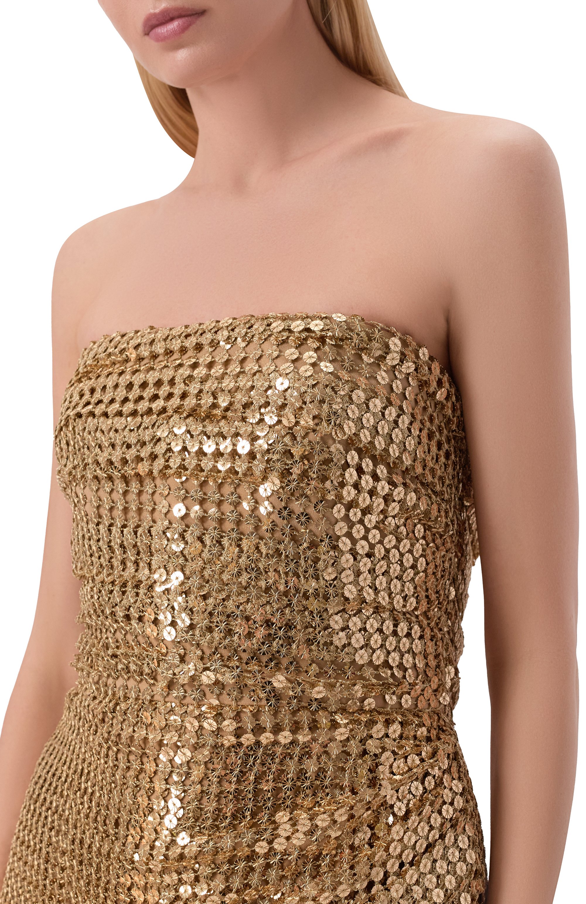 Платье с отделкой пайетками ELIE SAAB, арт. D1209NS26/PA013, фото 4
