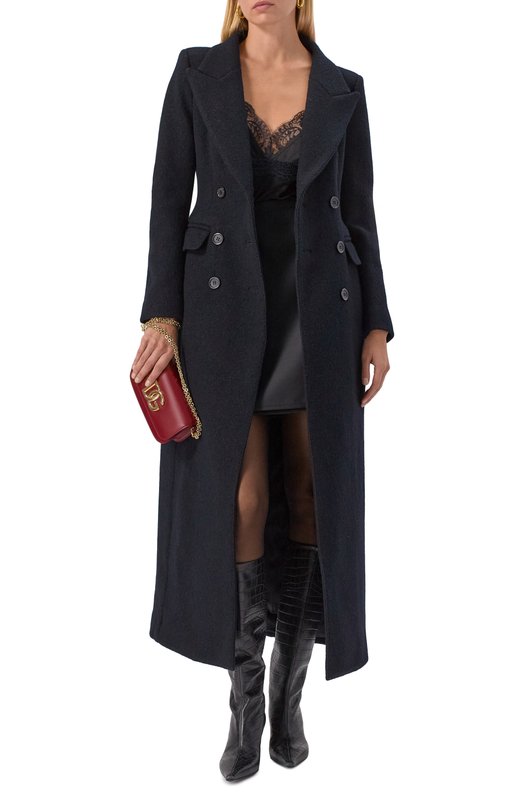 Шерстяное пальто Dolce & Gabbana F0W5KT/HU2AX Чёрный  F0W5KT/HU2AX Фото 2