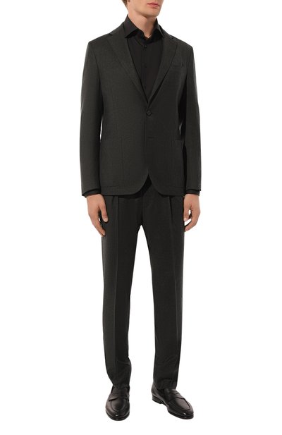 Шерстяной костюм CORNELIANI темно-зеленого цвета по цене 164500 руб., арт. 94X007-9418400_SET, фото 2 Шерстяной костюм CORNELIANI, арт. 94X007-9418400_SET, фото 2