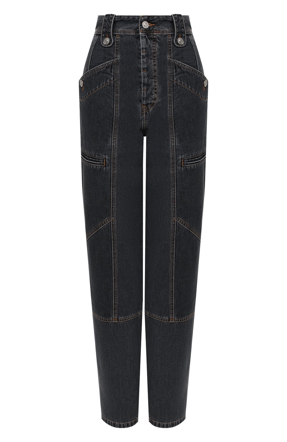 Джинсы ISABEL MARANT ETOILE темно-серого цвета по цене 38500 руб., арт. PA1398-20A034E/NEK0, фото 1 Джинсы ISABEL MARANT ETOILE, арт. PA1398-20A034E/NEK0, фото 1